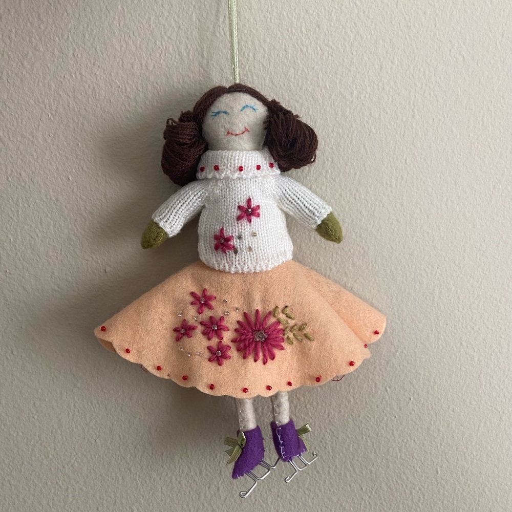 Skating girl ornament